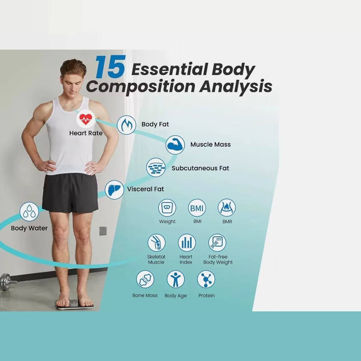 Balance Intelligente Bluetooth – Analyse Corporelle Complète