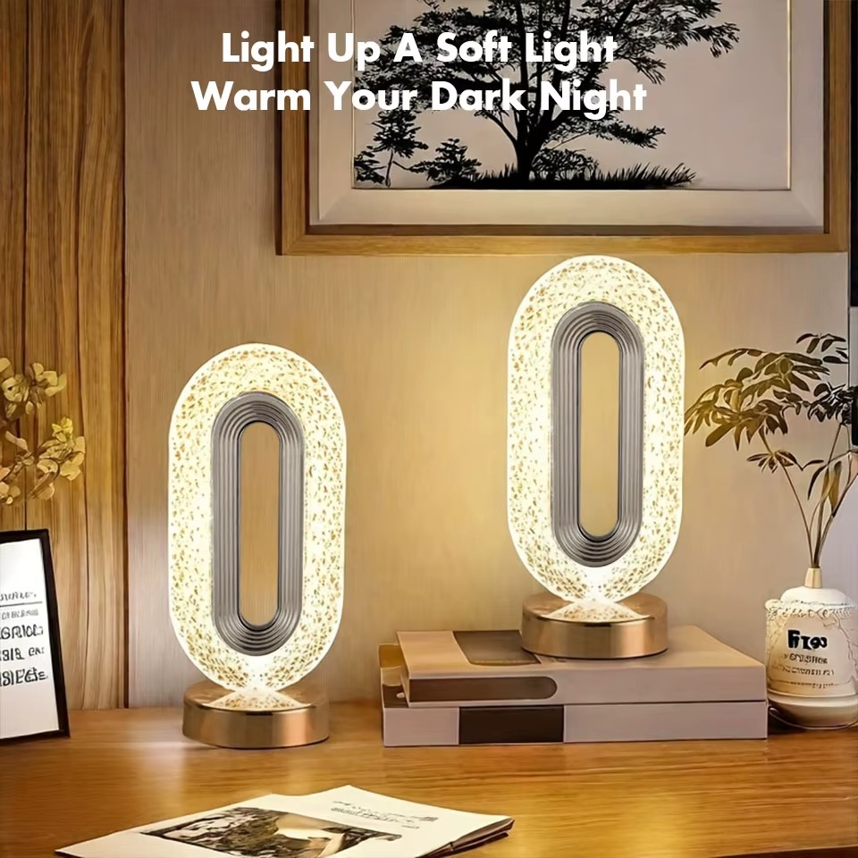 Lampe de Table Cristal Tactile 3 Couleurs