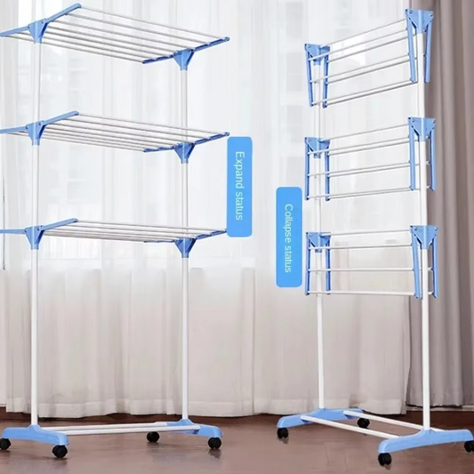 Séchoir Pliable Grande Capacité – Pratique en Toute Saison