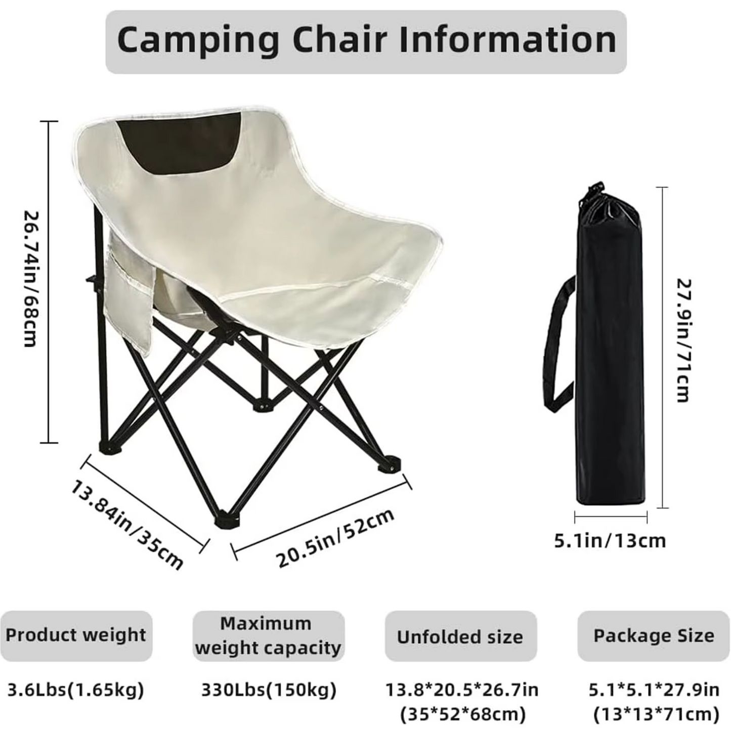 Chaise Pliante de Plein Air Confortable