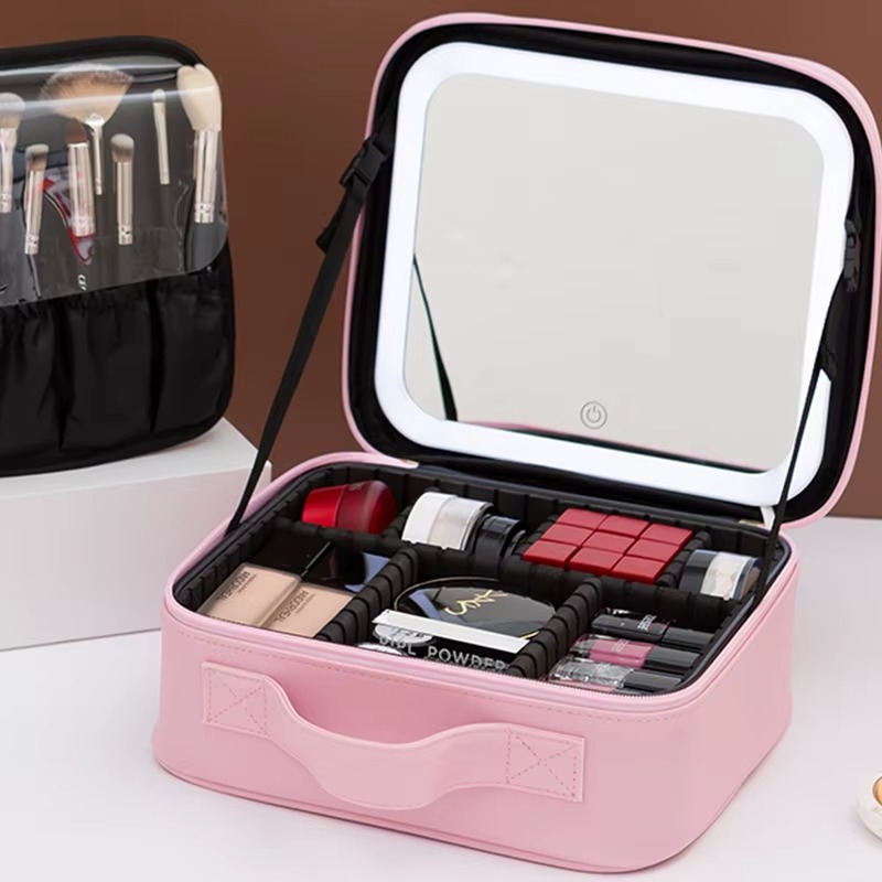 Trousse Cosmétique Élégante avec Miroir LED