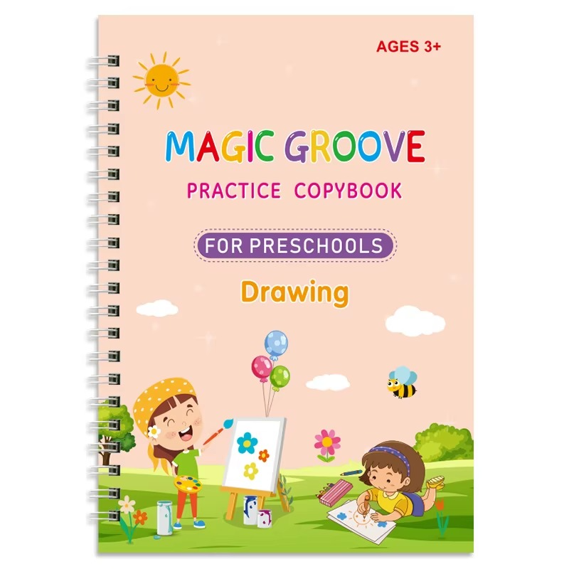 Pack de 4 Livres Magiques Réutilisables pour Enfants