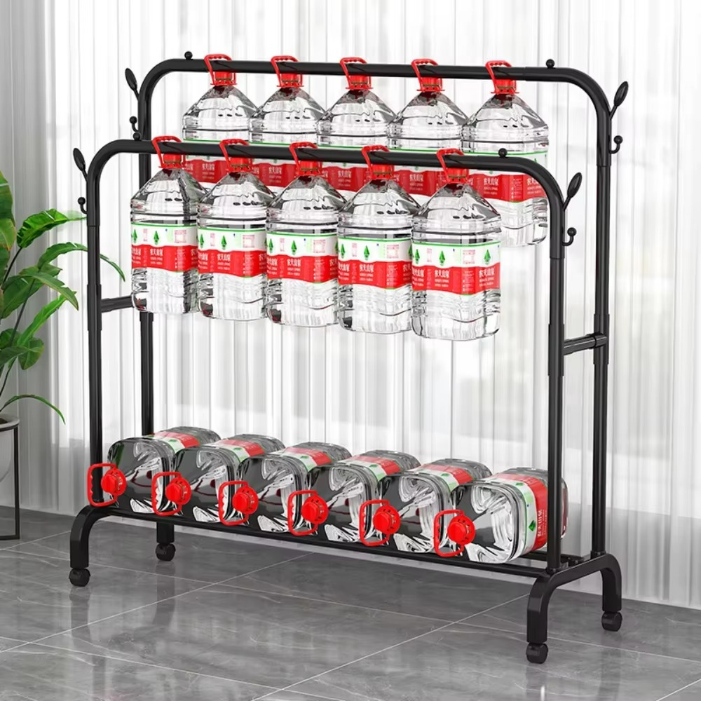 Portant à Vêtements avec Étagères et Roulettes- 58kg