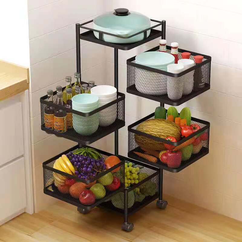 Panier rotatif de rangement pour fruits et légumes