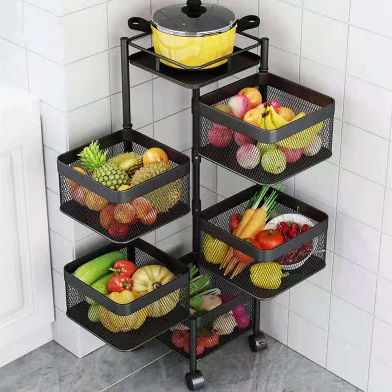 Panier rotatif de rangement pour fruits et légumes