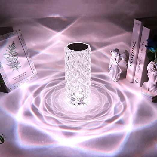 Lampe tactile LED multicolore en cristal