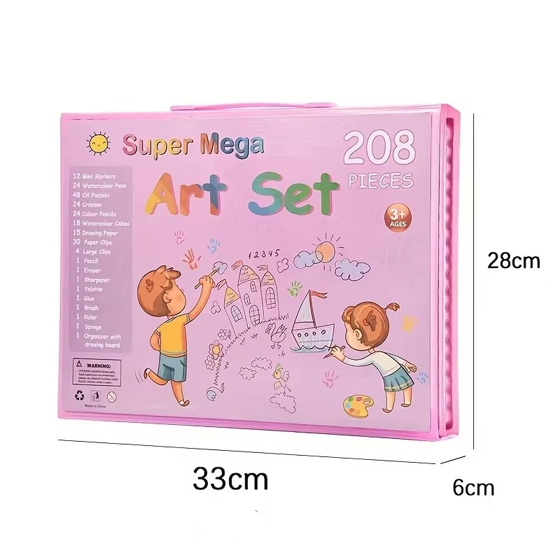 Coffret Artistique 208 Pièces – Première Qualité pour Enfants