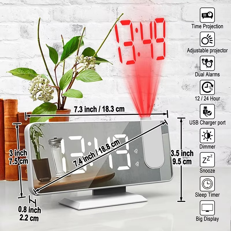 Réveil LED Multifonction avec Température