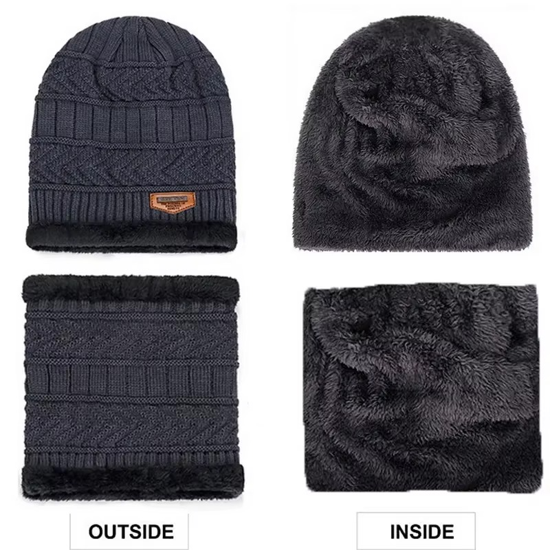 Ensemble Bonnet & Cache-Cou en Laine – Hiver Chaud