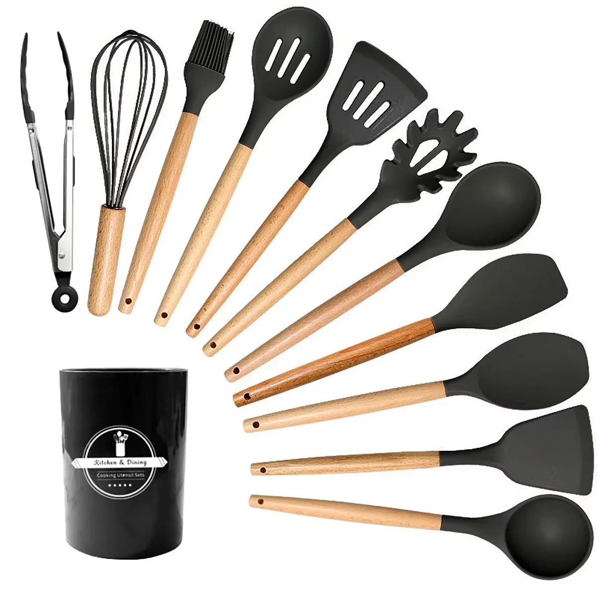 Set Ustensiles Silicone 11 pièces