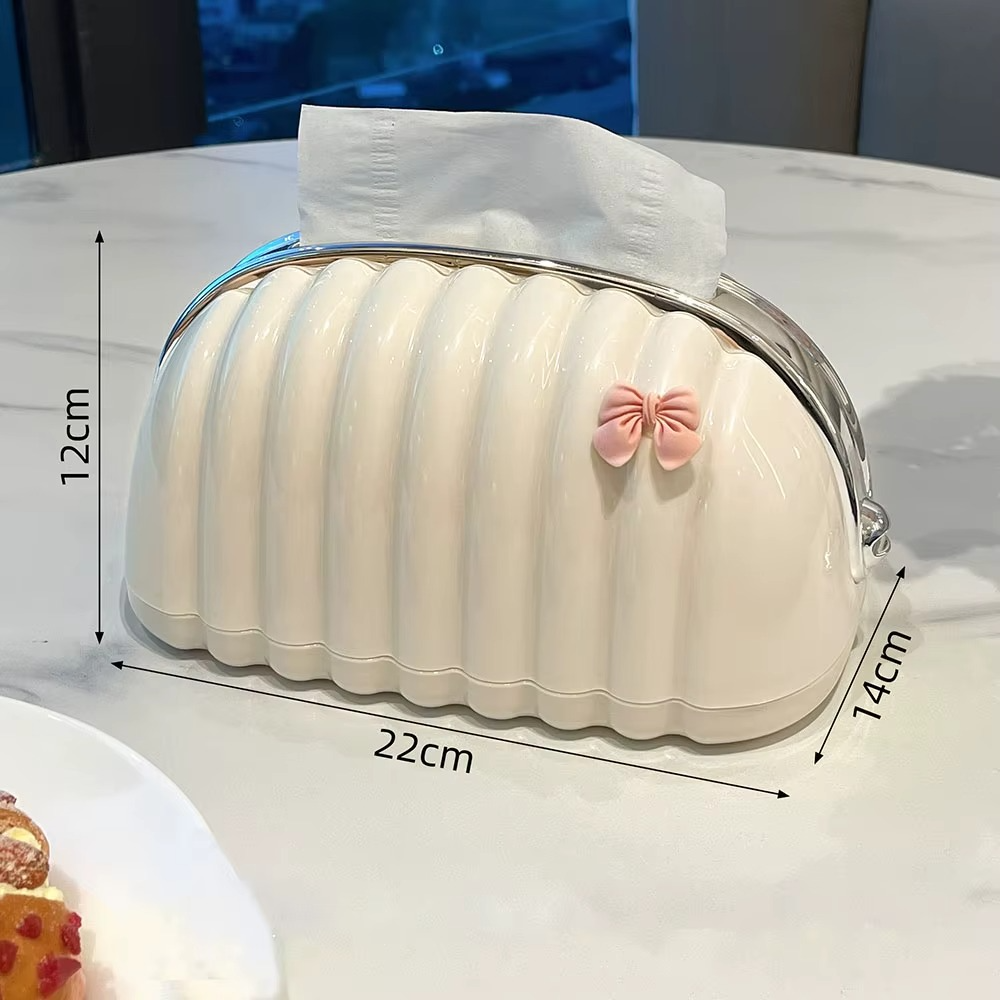 Boîte à Mouchoirs Coquillage en Plastique – Style Minimaliste & Chic