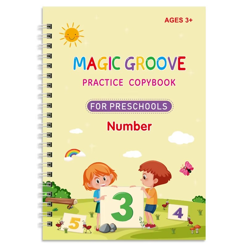 Pack de 4 Livres Magiques Réutilisables pour Enfants