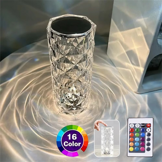 Lampe tactile LED multicolore en cristal