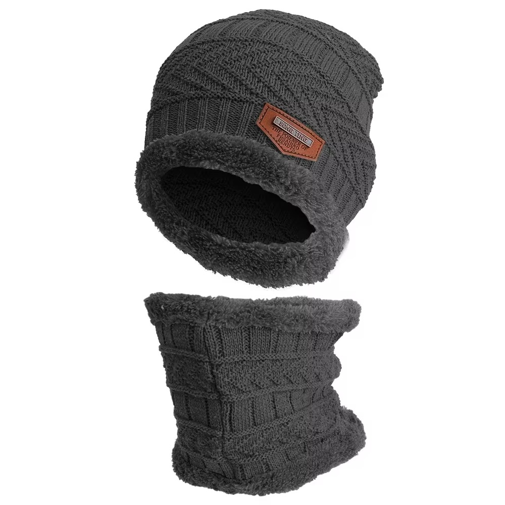 Ensemble Bonnet & Cache-Cou en Laine – Hiver Chaud