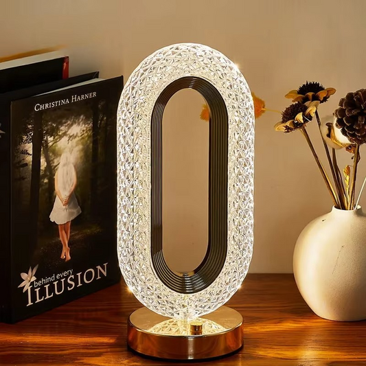 Lampe de Table Cristal Tactile 3 Couleurs