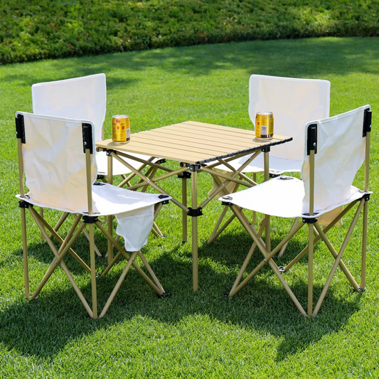 Petit ensemble de sortie – table et 4 chaises pliantes