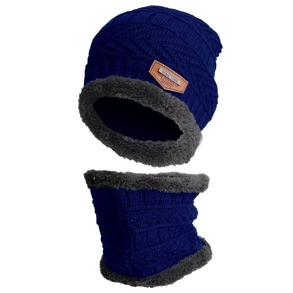 Ensemble Bonnet & Cache-Cou en Laine – Hiver Chaud