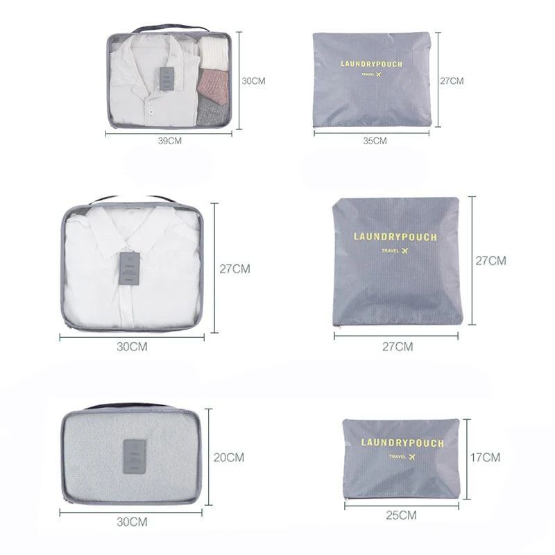 Ensemble de 6 Cubes de Rangement pour Bagages