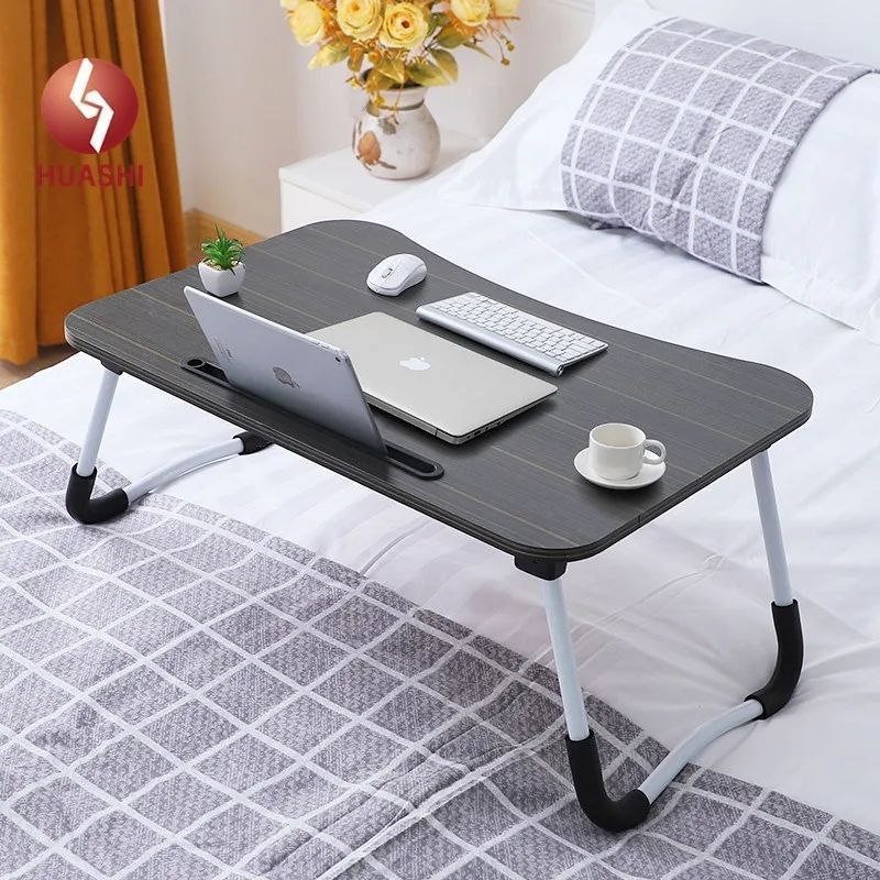 Table Pliante Multifonction en Bois pour Ordinateur Portable