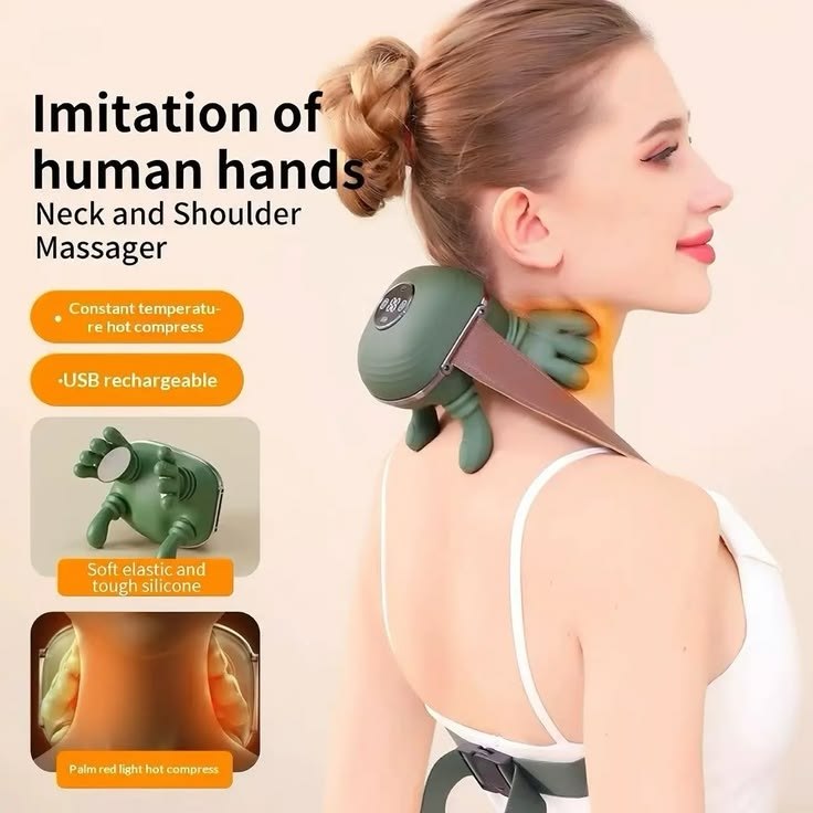 Coussin de Massage Cervical à Technologie Imitant les Mains