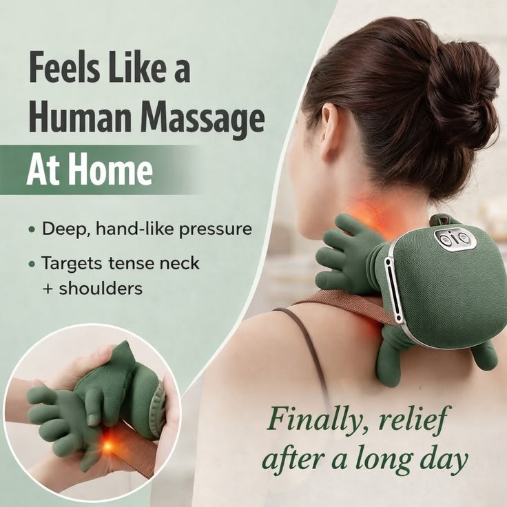 Coussin de Massage Cervical à Technologie Imitant les Mains