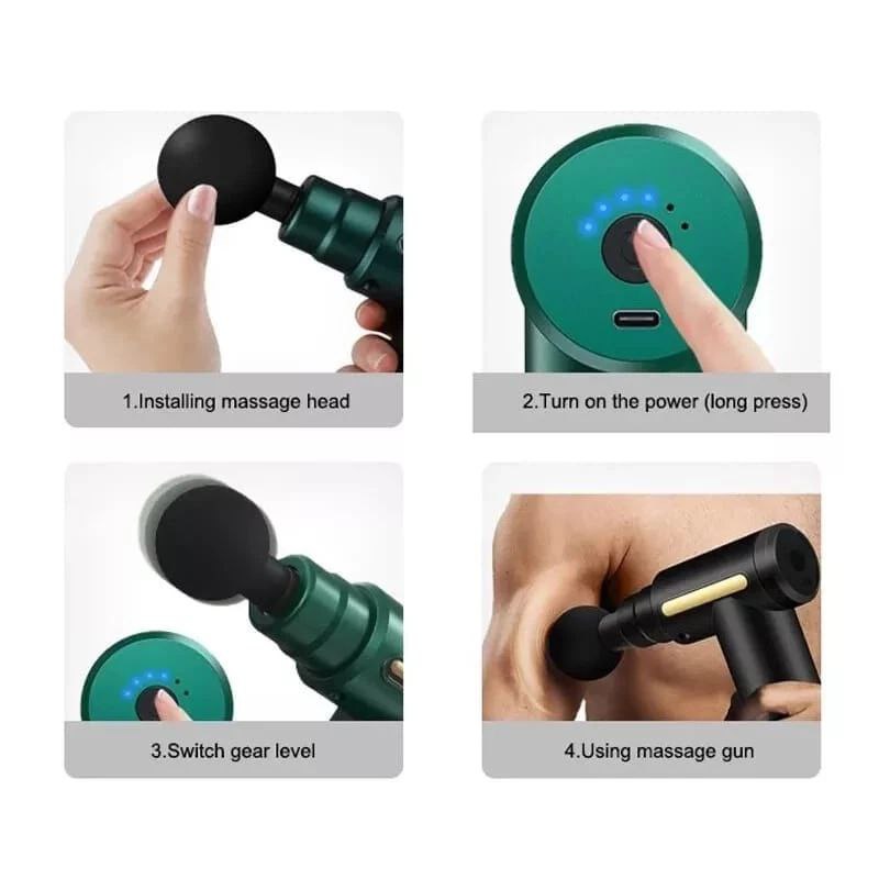 Pistolet de Massage Professionnel 4 en 1