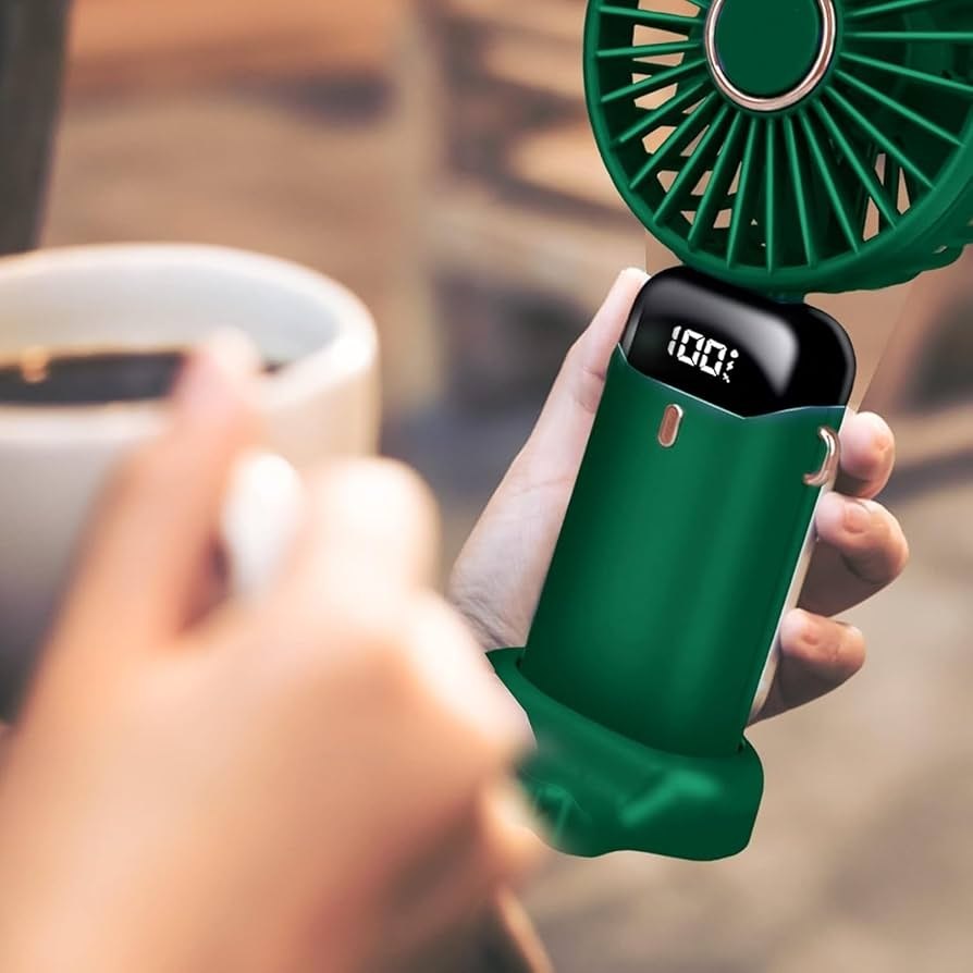Ventilateur Portable avec Écran Numérique LED