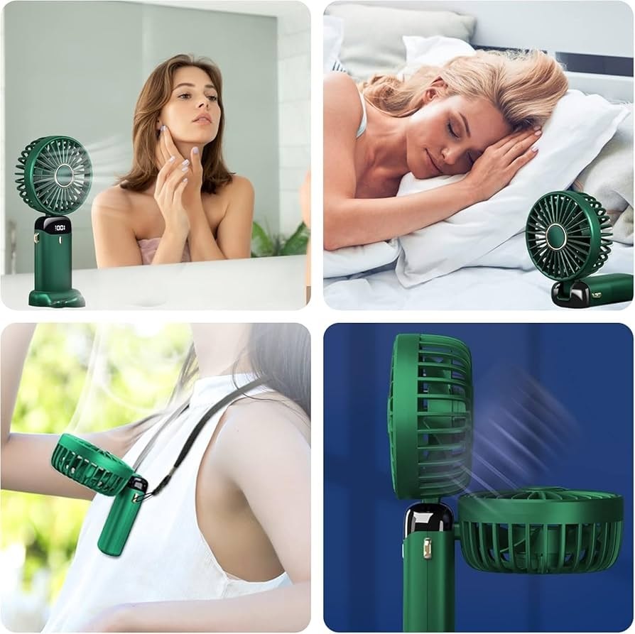 Ventilateur Portable avec Écran Numérique LED