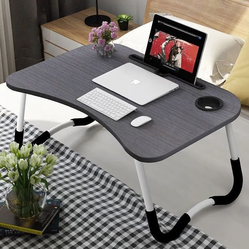 Table Pliante Multifonction en Bois pour Ordinateur Portable
