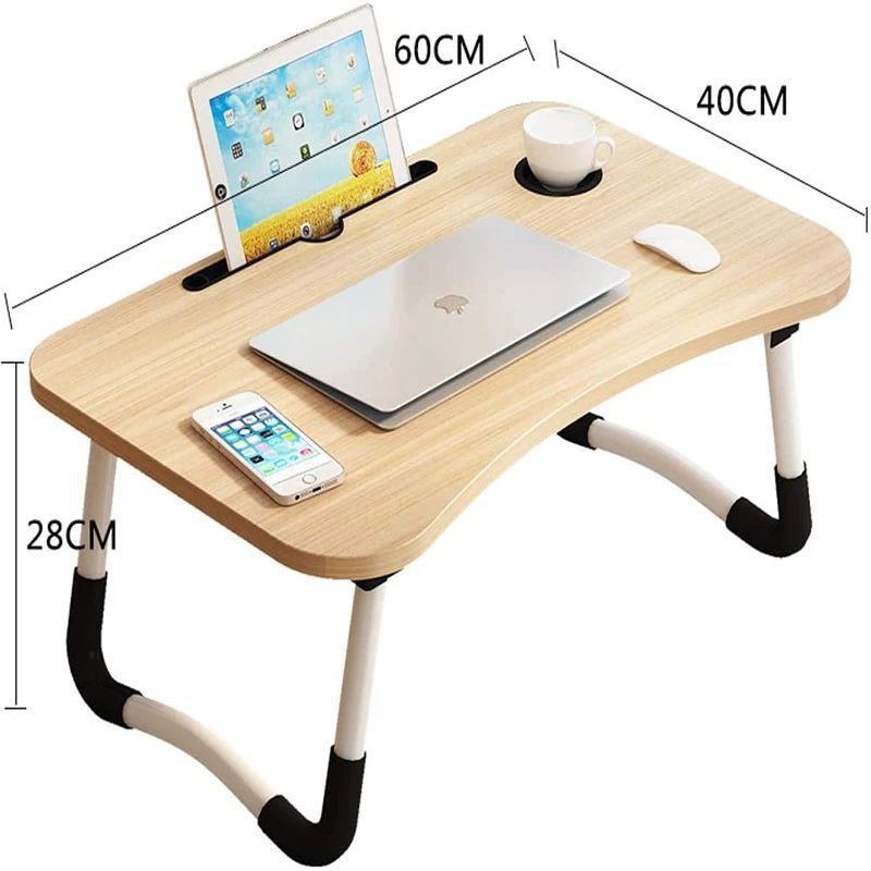 Table Pliante Multifonction en Bois pour Ordinateur Portable