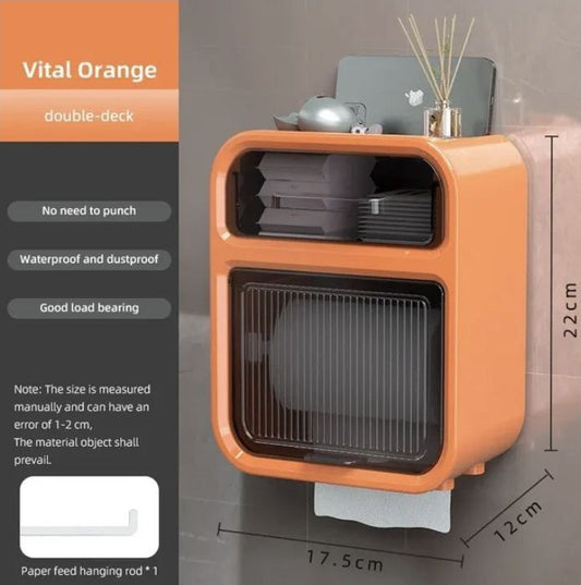 Distributeur de Papier Toilette avec Compartiment de Rangement