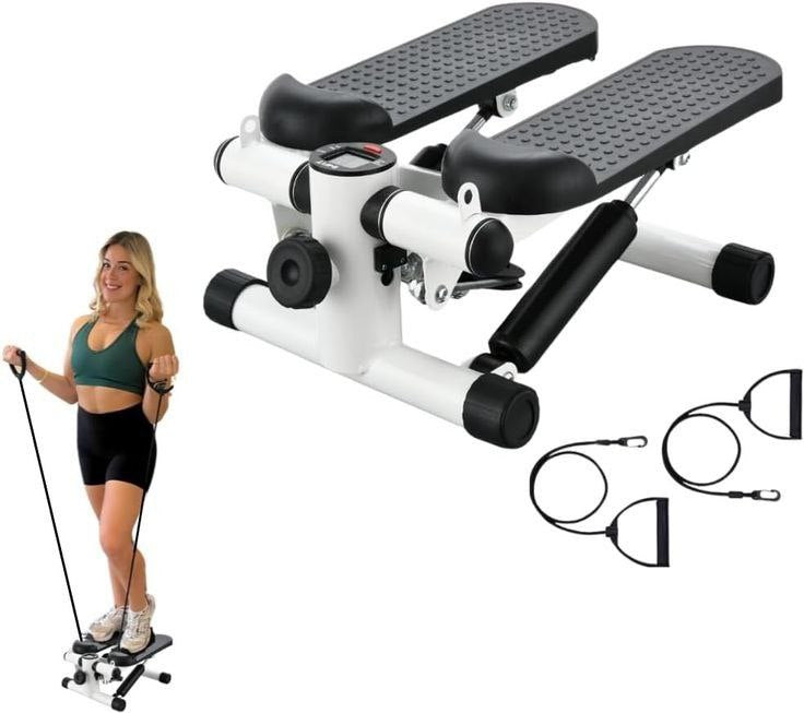 Stepper Fitness Réglable avec Bandes de Résistance
