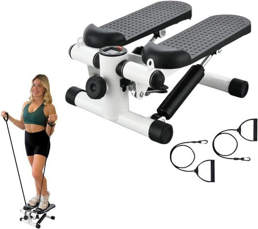 Stepper Fitness Réglable avec Bandes de Résistance