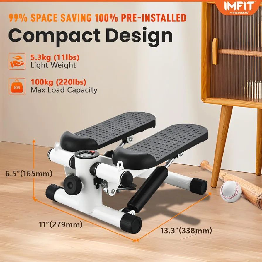 Stepper Fitness Réglable avec Bandes de Résistance