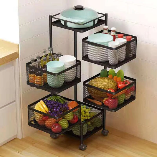 Panier rotatif de rangement pour fruits et légumes